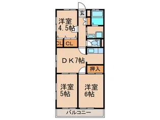 フェリ-ス桐【2階】の間取り