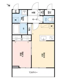 リーブルファイン皇山町II【1階】の間取り