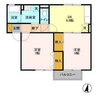 セジュールK A【1階】の間取り