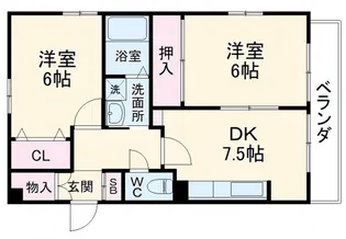 レジデンス四条【6階】の間取り
