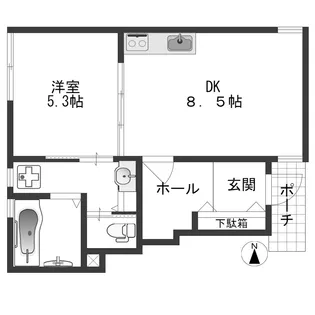 Casa1(カーサイチ)【1階】の間取り