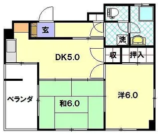 樫田花丘ビル【2階】の間取り