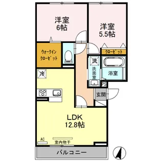 ロイヤルガーデンコート新和 A205【2階】の間取り