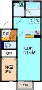 アペックスかほく【2階】の間取り