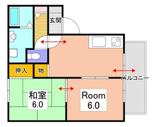ビバーチェナラバラA棟【1階】の間取り