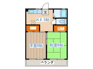 コーポ伊藤【1階】の間取り