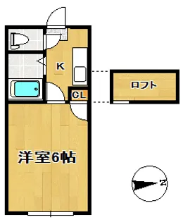 エイカーズ旭ヶ丘【2階】の間取り