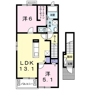 ラフレシールA【2階】の間取り