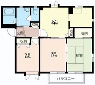 グリーンパレスC【1階】の間取り