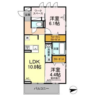 FURBLAU(ファーブラウ)【3階】の間取り