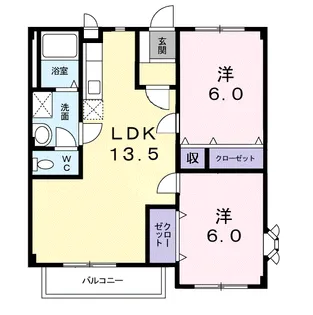 ファミーユ熊ノ前【2階】の間取り