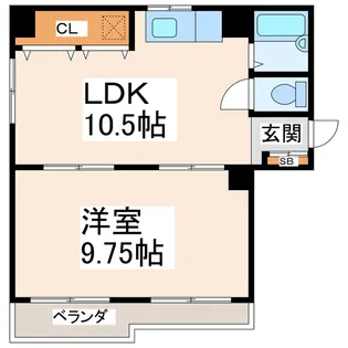 グリーンマンション【5階】の間取り