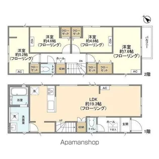 千葉県流山市前ケ崎【一戸建】の間取り