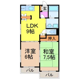 フィエラ山崎川【3階】の間取り