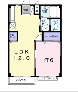 エスポワール古国府A【2階】の間取り