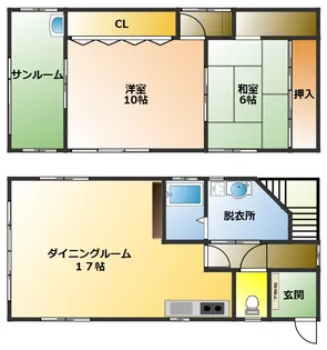 富山県魚津市友道【一戸建】の間取り