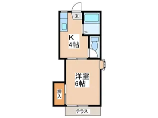 サウスハイム木村【1階】の間取り