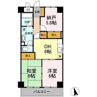 グランドール高橋【3階】の間取り