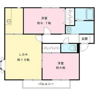 サンガーデン小山 II号館【1階】の間取り