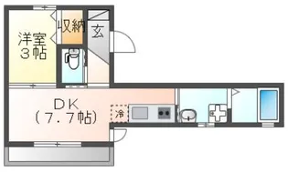 アルバーノ駅前大通り【3階】の間取り