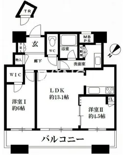 福岡県福岡市東区香椎照葉3【マンション】の間取り