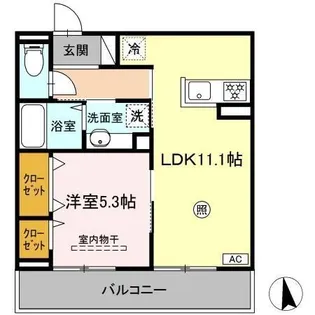 広島県広島市安芸区船越3【アパート】の間取り