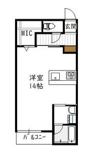 第1ピノキオコーポ(1R)東棟【1階】の間取り