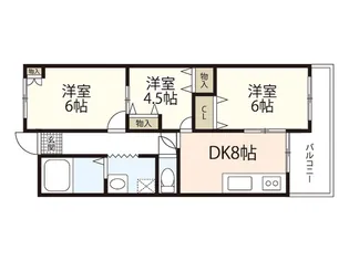 熊野第一コーポ【4階】の間取り