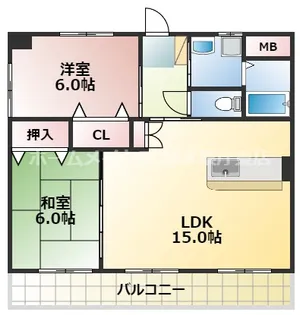 長嶺グリーンマンション【3階】の間取り