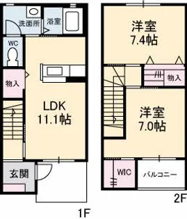 グランマスト郷 B棟の間取り
