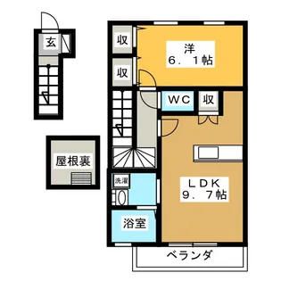 エスポアナルカワ B棟【2階】の間取り
