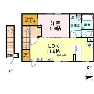 ウィット大野【2階】の間取り