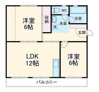 積志ハイツ【2階】の間取り