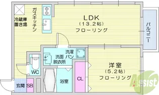 渡幸ベルメゾンDOG&CAT 3【2階】の間取り