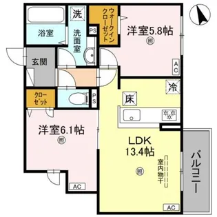 パサログランデ中百舌鳥町4丁【1階】の間取り