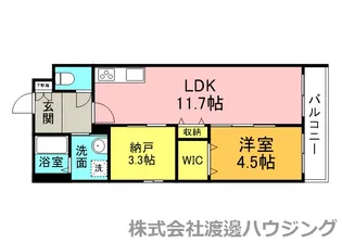 レジデンスデュオ江坂【1階】の間取り
