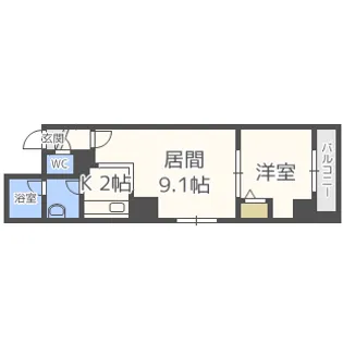 SAPPORO HILLS【10階】の間取り