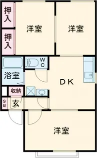サニーコートA【1階】の間取り
