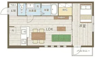 新築オートロックアパート!【3階】の間取り
