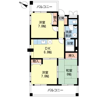 ウイスティリア宮野木【3階】の間取り