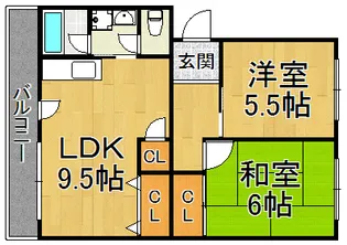 第二ハイツタカオ【5階】の間取り