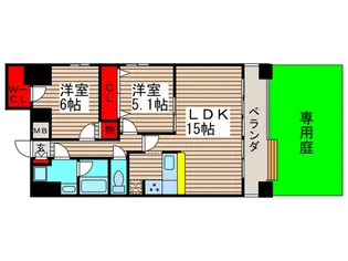 エスポワ-ル【1階】の間取り