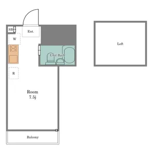アサヒレジデンス【2階】の間取り