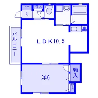 クラヴィエ上木【1階】の間取り