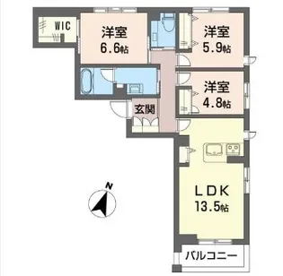 メゾン ドゥ ヴォー ソン【2階】の間取り