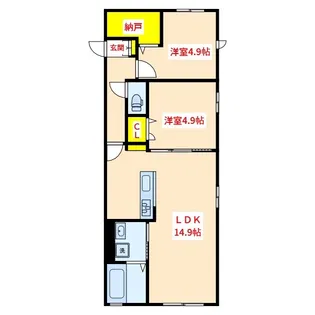 ファビュラス【1階】の間取り