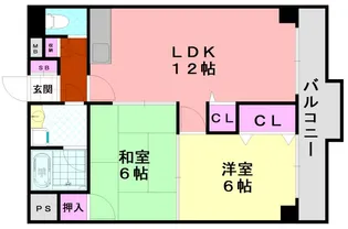 大阪府大阪市平野区加美東6【マンション】の間取り