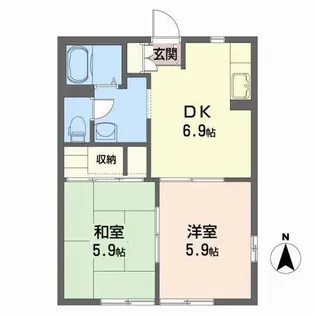 コート・ジ・ハール【2階】の間取り