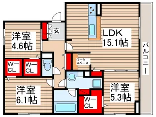 ブルメール【2階】の間取り