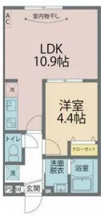 カインドネス八王子元横山町【3階】の間取り